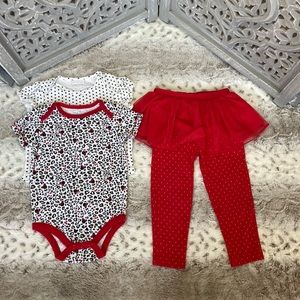 Disney Minnie Mouse set baby girls 24 months princess polka dot leopard print